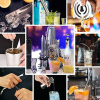 Cocktail Shaker Set Boston 23-Piece Stainless Steel and Professional Bar Tools for Drink Mixing Appliances Supplies Kings Warehouse