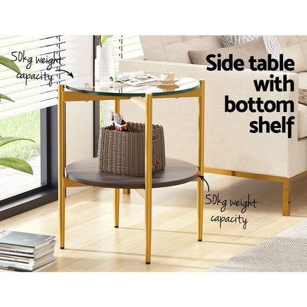 Coffee Table Side Table Laptop Desk Bedside Sofa Glass Table Metal Frame Christmas Peak Season Sale Kings Warehouse