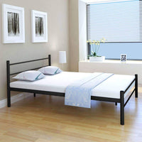 Coombe Bed Frame Black Metal Double Size Kings Warehouse Default Title 