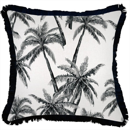Cushion Cover-Coastal Fringe Black-Castaway-45cm x 45cm Kings Warehouse
