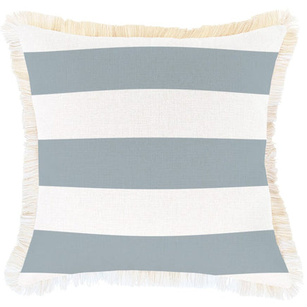Cushion Cover-Coastal Fringe-Deck-Stripe-Smoke-45cm x 45cm Kings Warehouse
