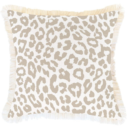 Cushion Cover-Coastal Fringe- Safari-45cm x 45cm Kings Warehouse