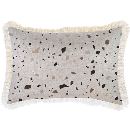 Cushion Cover-Coastal Fringe-Terrazzo-35cm x 50cm Kings Warehouse