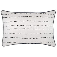 Cushion Cover-With Black Piping-Journey Black-35cm x 50cm