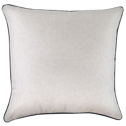 Cushion Cover-With Black Piping-Natural-60cm x 60cm Kings Warehouse