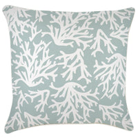 Cushion Cover-With Piping-Coastal Coral Seafoam-60cm x 60cm Kings Warehouse