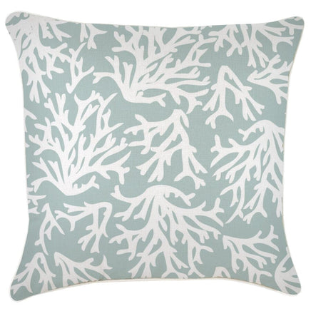 Cushion Cover-With Piping-Coastal Coral Seafoam-60cm x 60cm Kings Warehouse