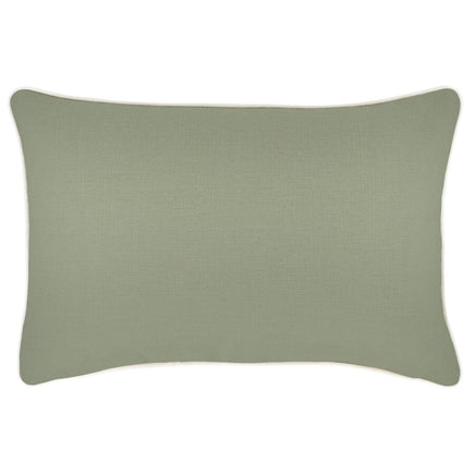 Cushion Cover-With Piping-Solid-Sage-35cm x 50cm Kings Warehouse