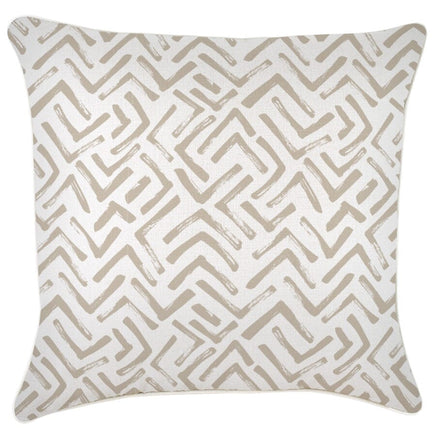 Cushion Cover-With Piping-Tribal-Beige-60cm x 60cm Kings Warehouse