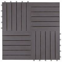 Decking Tiles 30 pcs Grey Wash 30x30 cm Solid Acacia Wood Kings Warehouse 