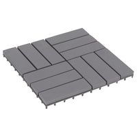 Decking Tiles 30 pcs Grey Wash 30x30 cm Solid Acacia Wood Kings Warehouse 
