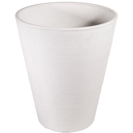 Decorative Textured Round White Planter 47cm Decor Kings Warehouse