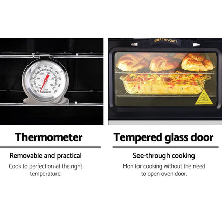 Dev King 3 Burner Portable Oven - Silver & Black Kings Warehouse