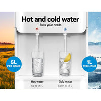 Devanti 22L Water Cooler Dispenser Top Loading Hot Cold Taps Filter Purifier Bottle Kitchen Appliances Kings Warehouse 