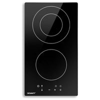 Dev King Electric Ceramic Cooktop 30cm Kitchen Cooker Cook Top Hob Touch Control 3-Zones