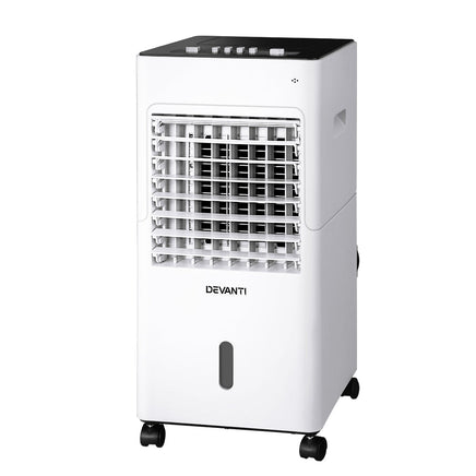 Devanti Evaporative Air Cooler Conditioner Portable 6L Cooling Fan Humidifier Air Conditioners Kings Warehouse
