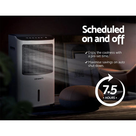 Devanti Evaporative Air Cooler Conditioner Portable 8L Cooling Fan Humidifier New Arrivals Kings Warehouse