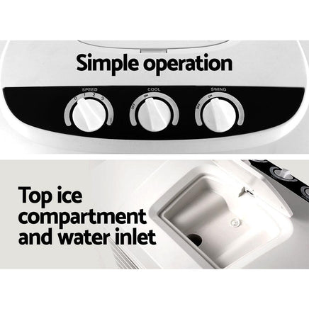 Devanti Evaporative Air Cooler Industrial Commercial Portable Water Fan Workshop Air Conditioners Kings Warehouse