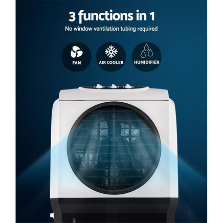 Devanti Evaporative Air Cooler Industrial Commercial Portable Water Fan Workshop Air Conditioners Kings Warehouse