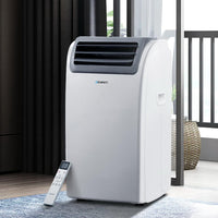 Devanti Portable Air Conditioner Cooling Mobile Fan Cooler Dehumidifier Window Kit White 3300W Air Conditioners Kings Warehouse