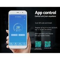 Devanti Portable Air Conditioner Cooling Mobile Fan Cooler Dehumidifier Window Kit White 3300W Air Conditioners Kings Warehouse