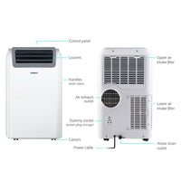 Devanti Portable Air Conditioner Cooling Mobile Fan Cooler Dehumidifier Window Kit White 3300W Air Conditioners Kings Warehouse