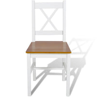 Dining Chairs 6 pcs White Pinewood Kings Warehouse 