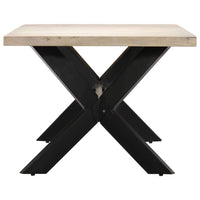 Dining Table 140x70x75 cm Solid Bleached Mango Wood Kings Warehouse 