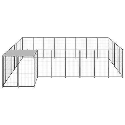 Dog Kennel Black 15.73 m² Steel Kings Warehouse