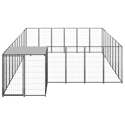 Dog Kennel Black 15.73 m² Steel Kings Warehouse