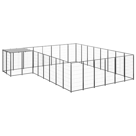 Dog Kennel Black 15.73 m² Steel Kings Warehouse
