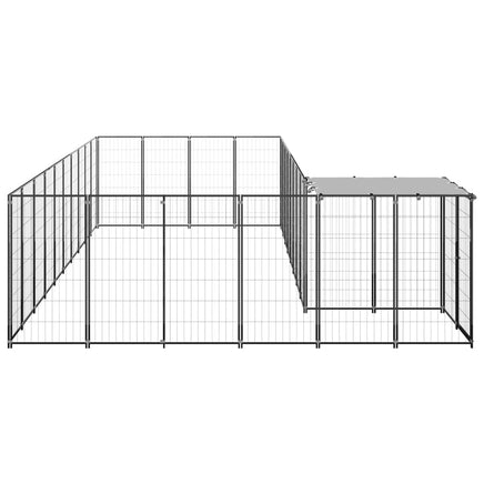 Dog Kennel Black 19.36 m² Steel Kings Warehouse