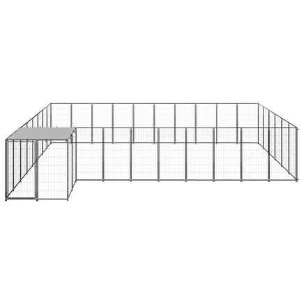 Dog Kennel Black 19.36 m² Steel Kings Warehouse