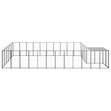 Dog Kennel Black 19.36 m² Steel Kings Warehouse