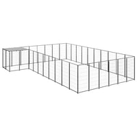 Dog Kennel Black 19.36 m² Steel Kings Warehouse