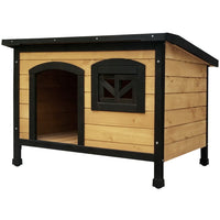 Dog Kennel Kennels Outdoor Wooden Pet House Cabin Puppy Large L Outside dog supplies Kings Warehouse