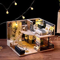 Dollhouse Miniature with Furniture Kit Plus Dust Proof and Music Movement - Cozy time (Valentine's Day Gift Idea) Kings Warehouse