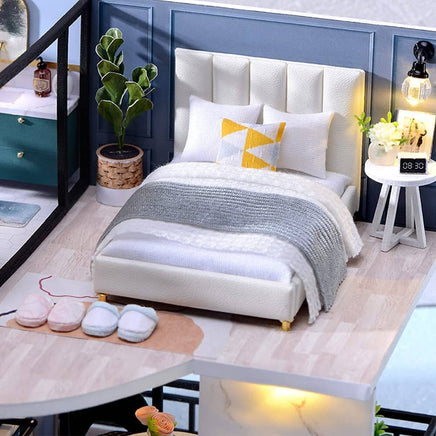 Dollhouse Miniature with Furniture Kit Plus Dust Proof and Music Movement - Cozy time (Valentine's Day Gift Idea) Kings Warehouse