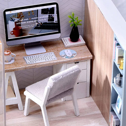 Dollhouse Miniature with Furniture Kit Plus Dust Proof and Music Movement - Cozy time (Valentine's Day Gift Idea) Kings Warehouse