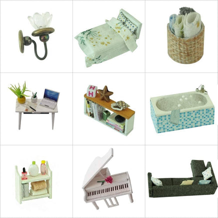 Dollhouse Miniature with Furniture Kit Plus Dust Proof and Music Movement - Happy time (1:24 Scale Creative Room Idea) Kings Warehouse