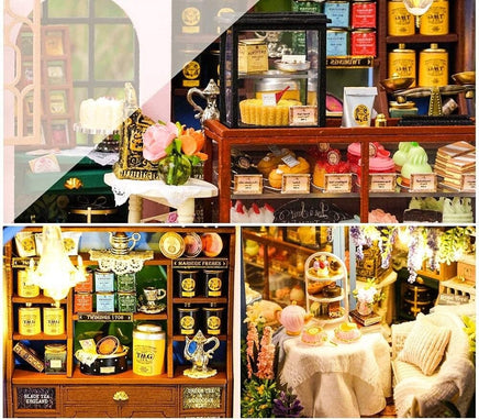 Dollhouse Miniature with Furniture Kit Plus Dust Proof and Music Movement - Rosa Garden Tea Kings Warehouse