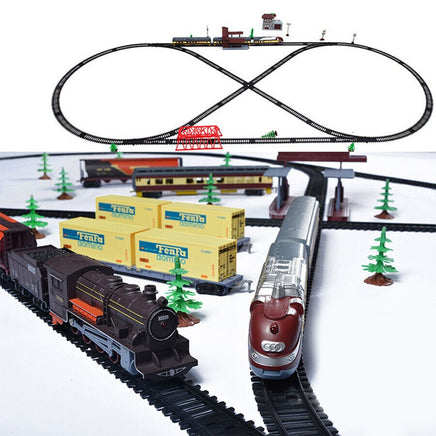 Electric Large Classic Train Set Rail Track Carriages Kids Vehicle Toy Gift Kings Warehouse