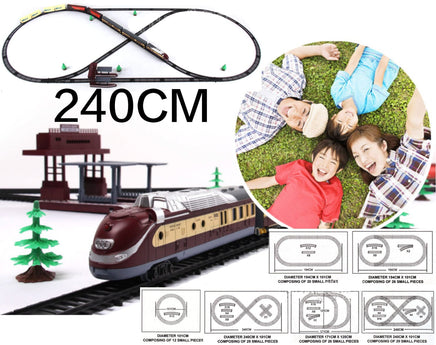 Electric Large Classic Train Set Rail Track Carriages Kids Vehicle Toy Gift Kings Warehouse