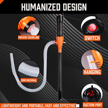 Electric Oil Extractor Pump, Battery Power Fluid Extractors for Water Fuel Oil Pumping with Flexible Hose Kings Warehouse