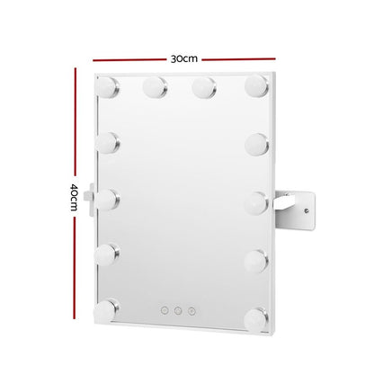 Embellir Hollywood Wall mirror Makeup Mirror With Light Vanity 12 LED Bulbs Makeup Mirrors Kings Warehouse