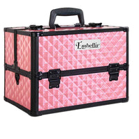 Embellir Portable Cosmetic Beauty Makeup Case - Diamond Pink Cosmetic Storage Kings Warehouse