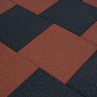 Fall Protection Tiles 18 pcs Rubber 50x50x3 cm Black Kings Warehouse 
