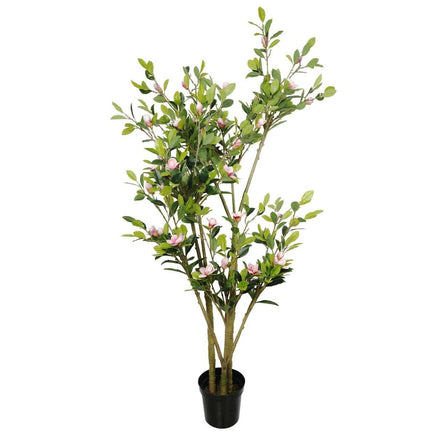 Faux Flowering Pink Magnolia Tree with Pot 250cm Kings Warehouse
