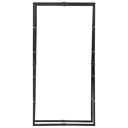 Firewood Rack Black 100x25x200 cm Steel Kings Warehouse