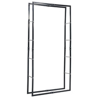 Firewood Rack Black 100x25x200 cm Steel Kings Warehouse